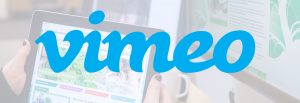 how to set up a school Vimeo account, Vimeo logo and iPad